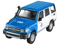 2014 Toyota Land Cruiser 76 RHD (Right Hand Drive) Blue and White "Japan Automobile Federation" 1/64 Diecast Model Car by Paragon Models image 2