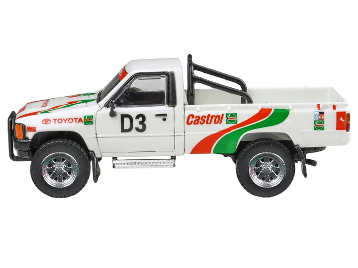 Toyota Hilux Pickup Truck #D3 "Castrol" White with Graphics "Rustenburg 400 Rally" (1995) 1/64 Diecast Model Car by Paragon Models image 2