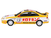 1999 Honda Civic EM1 RHD (Right Hand Drive) "Oyatsu Racing" White and Yellow with Graphics 1/64 Diecast Model Car by Paragon Models image 3