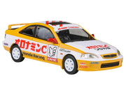 1999 Honda Civic EM1 RHD (Right Hand Drive) "Oyatsu Racing" White and Yellow with Graphics 1/64 Diecast Model Car by Paragon Models image 5
