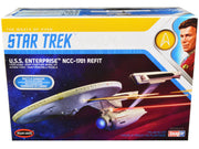 Skill 2 Snap Model Kit U.S.S. Enterprise NCC-1701 Refit Spaceship "Star Trek II: The Wrath of Khan" (1982) Movie 1/1000 Scale Model by Polar Lights image 3