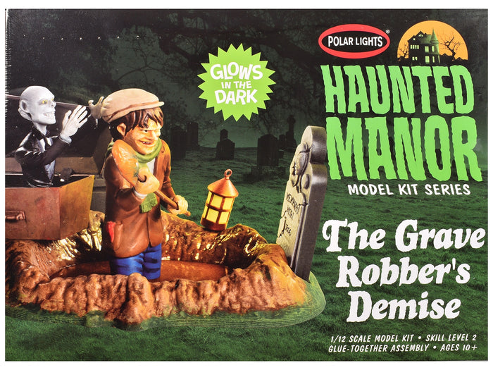 Skill 2 Model Kit Haunted Manor "The Grave Robber's Demise" Diorama Set 1/12 Scale Model by Polar Lights