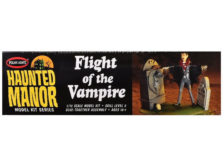 Skill 2 Model Kit Haunted Manor "Flight of the Vampire" Diorama Set 1/12 Scale Model by Polar Lights image 2