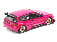 Pandem Civic EG6 RHD (Right Hand Drive) Pink "Enigma Exclusive Edition" 1/64 Diecast Model Car by Pop Race image 3