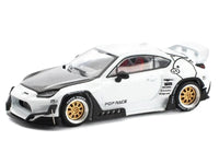 Toyota Pandem GR86 White with Carbon Hood "Enigma Exclusive Edition" 1/64 Diecast Model Car by Pop Race image 5