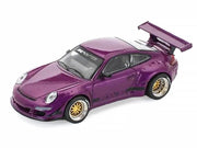 RWB 997 Purple Metallic with Black Stripes 1/64 Diecast Model Car by Pop Race image 2