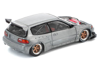 Pandem Civic EG6 RHD (Right Hand Drive) Raw Metal with No Hood 1/64 Diecast Model Car by Pop Race image 3