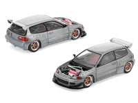 Pandem Civic EG6 RHD (Right Hand Drive) Raw Metal with No Hood 1/64 Diecast Model Car by Pop Race image 4