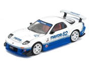 Mazda RX7 RE-Amemiya RHD (Right Hand Drive) #62 White and Blue with Graphics "Enigma Exclusive Edition" 1/64 Diecast Model Car by Pop Race image 2