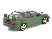 Mitsubishi Lancer Evolution IV RHD (Right Hand Drive) Green with Red Interior and Gold Wheels "Enigma Exclusive Edition" 1/64 Diecast Model Car by Pop Race image 3
