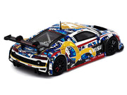 Audi R8 LMS "Evisu Racing X Works" White with Graphics 1/64 Diecast Model Car by Pop Race image 4
