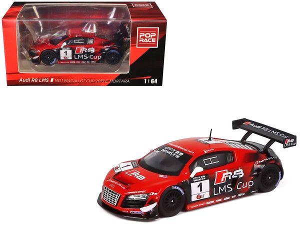 Pop Race Audi R8 LMS number 1 Edoardo Mortara 2013 Macau GT Cup winner 1:64 PR64-R8UL-13MGC01, view 1