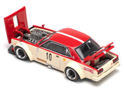 Skyline GT-R V8 Drift "Hakosuka" RHD (Right Hand Drive) #10 "Watanabe" Red and Cream 1/64 Diecast Model Car by Pop Race image 2