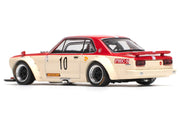 Skyline GT-R V8 Drift "Hakosuka" RHD (Right Hand Drive) #10 "Watanabe" Red and Cream 1/64 Diecast Model Car by Pop Race image 4