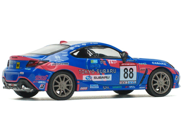 Subaru BRZ #88 Blue with Graphics "Tokyo Subaru Racing" 1/64 Diecast Model Car by Pop Race image 2