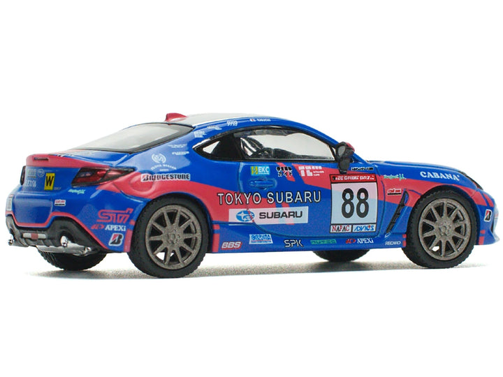 Subaru BRZ #88 Blue with Graphics "Tokyo Subaru Racing" 1/64 Diecast Model Car by Pop Race image 2