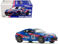 Subaru BRZ #88 Blue with Graphics "Tokyo Subaru Racing" 1/64 Diecast Model Car by Pop Race image 3
