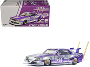 Skyline C210 Kaido Racer "Bosozoku Style" RHD (Right Hand Drive) #210 Purple and Silver 1/64 Diecast Model Car by Pop Race image 4