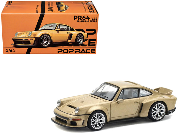 Pop Race Singer DLS Turbo gold metallic 1:64 diecast model PR640132, product image 1