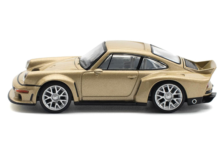 Singer DLS Turbo Gold Metallic 1/64 Diecast Model Car by Pop Race image 2