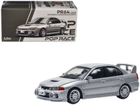 Mitsubishi Lancer Evolution IV RHD (Right Hand Drive) Steel Silver Metallic 1/64 Diecast Model Car by Pop Race image 4