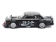 Skyline GT-R V8 Drift "Hakosuka" RHD (Right Hand Drive) "Coca-Cola" Black 1/64 Diecast Model Car by Pop Race image 3
