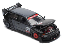 Pandem Civic EG6 RHD (Right Hand Drive) "Kanjozoku" Matt Black and Gray with Graphics 1/64 Diecast Model Car by Pop Race image 2