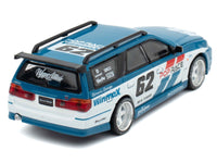 Nissan Stagea RHD (Right Hand Drive) #62 "Simon's Garage" Blue with White Sides 1/64 Diecast Model Car by Pop Race image 5