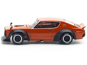 Skyline GT-R V8 Drift "Kenmeri" RHD (Right Hand Drive) Orange Metallic 1/64 Diecast Model Car by Pop Race image 4