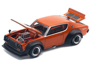 Skyline GT-R V8 Drift "Kenmeri" RHD (Right Hand Drive) Orange Metallic 1/64 Diecast Model Car by Pop Race image 5