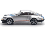 Singer 964 Silver Metallic with Blue and Red Stripes 1/64 Diecast Model Car by Pop Race image 2