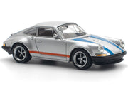 Singer 964 Silver Metallic with Blue and Red Stripes 1/64 Diecast Model Car by Pop Race image 4