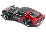 Skyline KPGC110 "Kenmeri" RHD (Right Hand Drive) "ADVAN" Black and Red 1/64 Diecast Model Car by Pop Race image 2