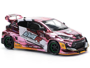Toyota Goodride GR Yaris RHD (Right Hand Drive) "EVA RT Production Model-08" Pink Metallic with Graphics 1/64 Diecast Model Car by Pop Race image 3