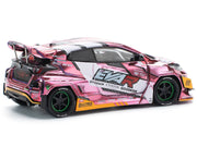 Toyota Goodride GR Yaris RHD (Right Hand Drive) "EVA RT Production Model-08" Pink Metallic with Graphics 1/64 Diecast Model Car by Pop Race image 4