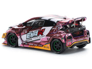 Toyota Goodride GR Yaris RHD (Right Hand Drive) "EVA RT Production Model-08" Pink Metallic with Graphics 1/64 Diecast Model Car by Pop Race image 5
