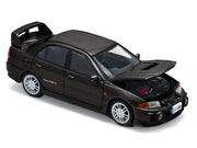 Mitsubishi Lancer Evolution IV RHD (Right Hand Drive) Pyrenees Black Pearl 1/64 Diecast Model Car by Pop Race image 2