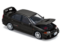 Mitsubishi Lancer Evolution IV RHD (Right Hand Drive) Pyrenees Black Pearl 1/64 Diecast Model Car by Pop Race image 2