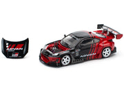 Toyota Pandem GR86 "Advan" Black and Red with Graphics 1/64 Diecast Model Car by Pop Race image 2