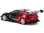 Toyota Pandem GR86 "Advan" Black and Red with Graphics 1/64 Diecast Model Car by Pop Race image 4