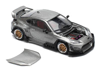 Toyota Pandem GR86 Silver Metallic 1/64 Diecast Model Car by Pop Race image 2