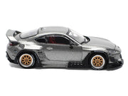 Toyota Pandem GR86 Silver Metallic 1/64 Diecast Model Car by Pop Race image 3