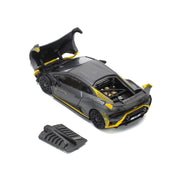 Lamborghini Huracan STO Matt Gray Metallic with Yellow Accents 1/64 Diecast Model Car by Pop Race image 4