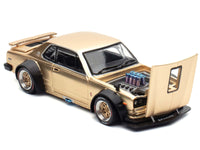 Skyline GT-R V8 Drift "Hakosuka" RHD (Right Hand Drive) Gold Metallic 1/64 Diecast Model Car by Pop Race image 2