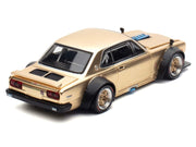 Skyline GT-R V8 Drift "Hakosuka" RHD (Right Hand Drive) Gold Metallic 1/64 Diecast Model Car by Pop Race image 4