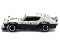 Skyline KPGC110 "Kenmeri" RHD (Right Hand Drive) "Japan National Police Agency Livery" Black and White 1/64 Diecast Model Car by Pop Race image 3