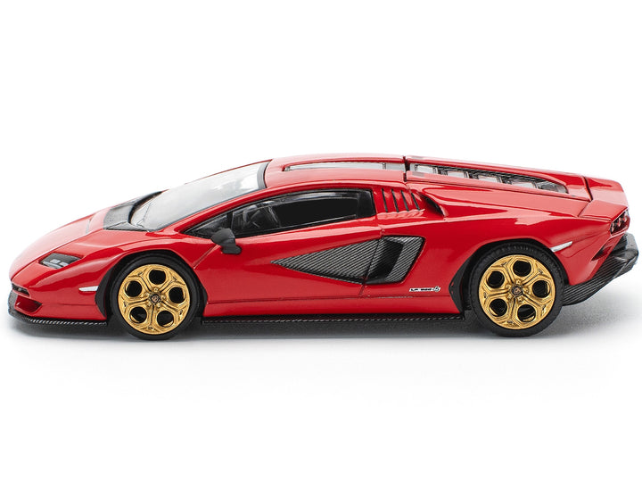 Lamborghini Countach LPI 800-4 Red with Carbon Accents 1/64 Diecast Model Car by Pop Race image 2