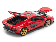 Lamborghini Countach LPI 800-4 Red with Carbon Accents 1/64 Diecast Model Car by Pop Race image 3