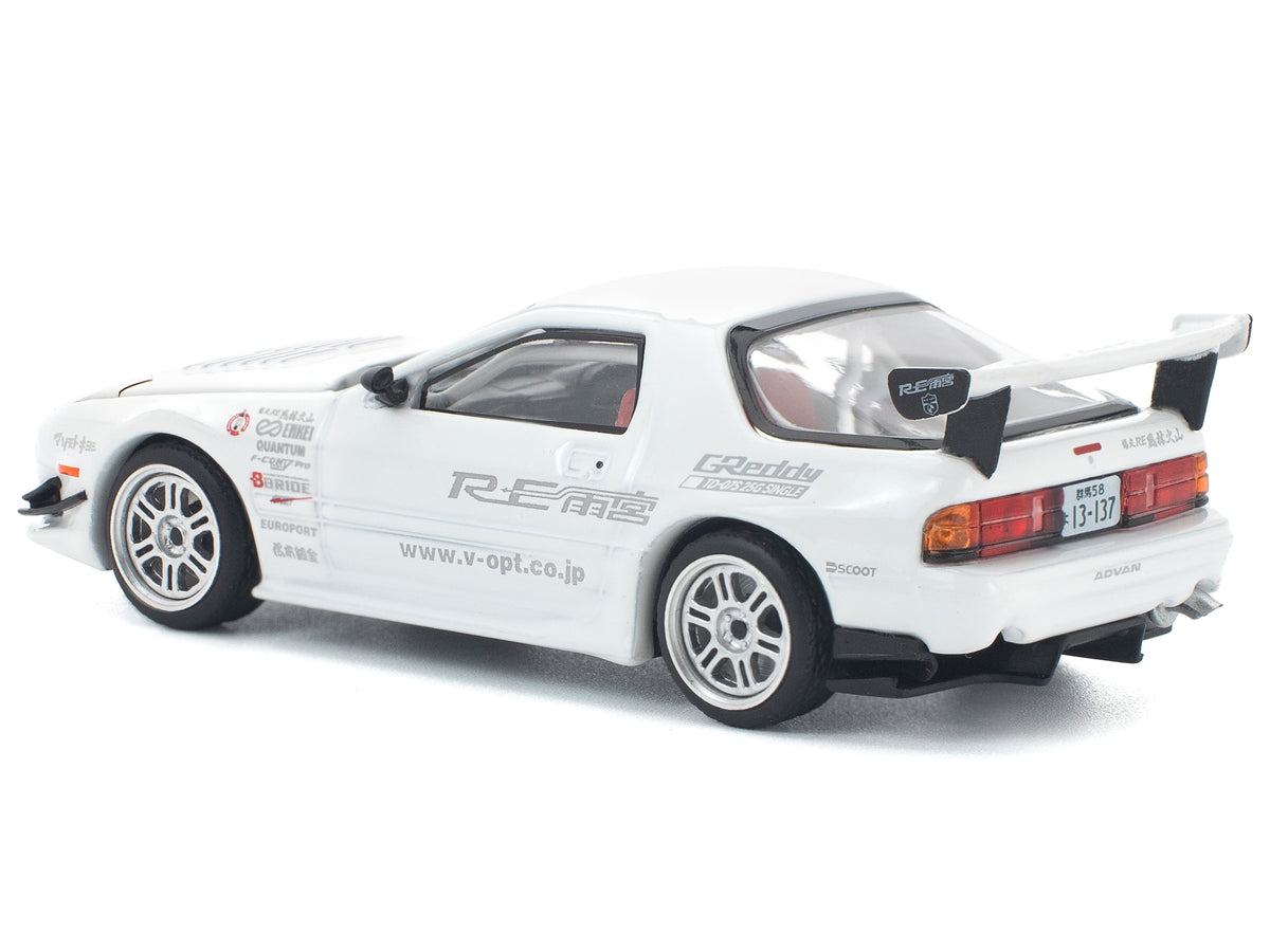 Mazda RX7 (FC3S) RE Amemiya RHD (Right Hand Drive) White 1/64 Diecast Model Car by Pop Race image 5