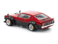 Skyline KPGC110 "Kenmeri" RHD (Right Hand Drive) Red Metallic and Black 1/64 Diecast Model Car by Pop Race image 5